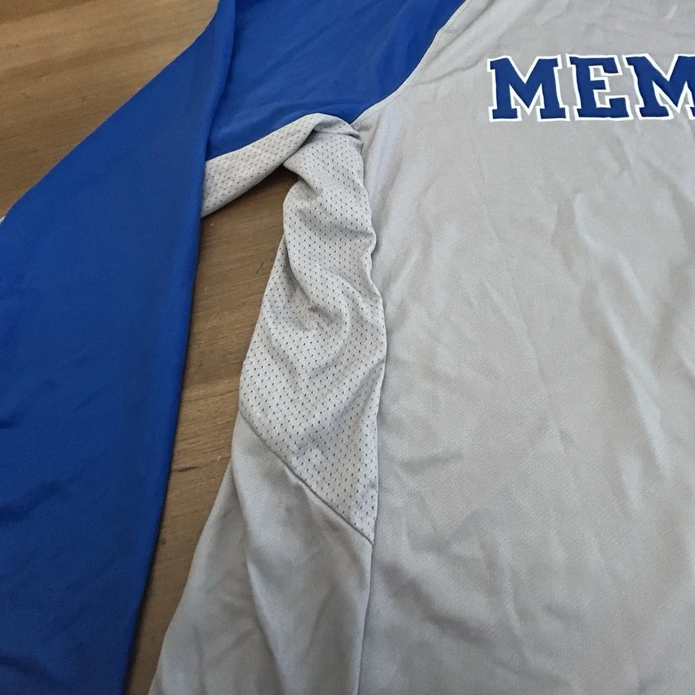 NWT Nike Men's Memphis Tigers Dri-Fit Long Sleeve T-Shirt Gray Blue - LARGE